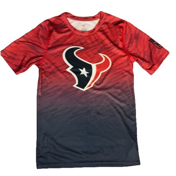 Red NFL Houston Texas T-Shirt Size Large 14-16 - Picture 1 of 5